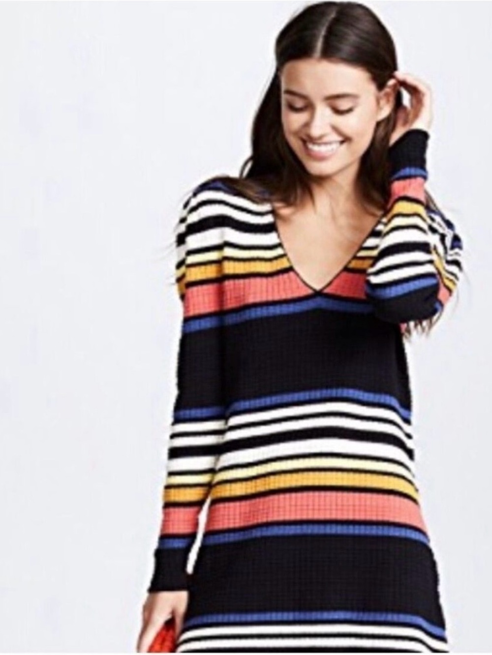 Free people Gidget striped swater mini dress Sz S